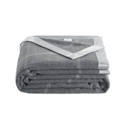 Trafalgar Merino Wool Blend Blanket - Charcoal, Single/Double - Single/Double