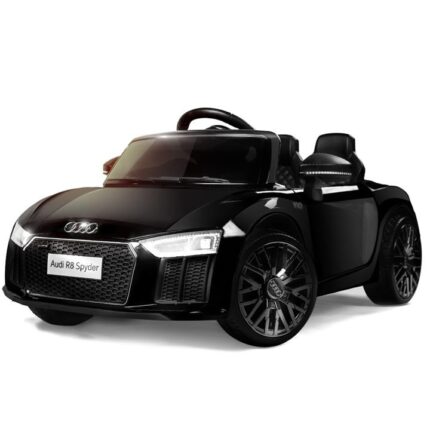 AUDI R8 SPYDER Licensed Electric Kids Ride On Car Battery Powered 12V, MP3 Player - Black