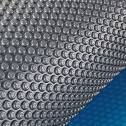 AURELAQUA 400 Micron 7.5x3.2m Solar Thermal Blanket Swimming Pool Cover, Blue and Silver