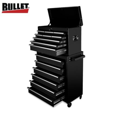 BULLET 15 Drawer Tool Box Storage Cabinet Chest Mechanic Toolbox Garage Trolley