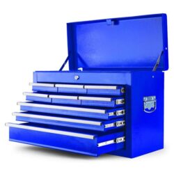 BULLET 9 Drawer Tool Box Chest Mechanic Organiser Garage Storage Toolbox Set - Blue