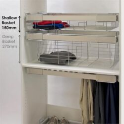 Pull Out Wardrobe Basket - Shallow