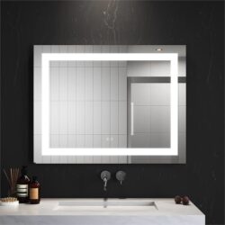 900x700mm Front LED Light Bathroom Mirror with Bluetooth Audio