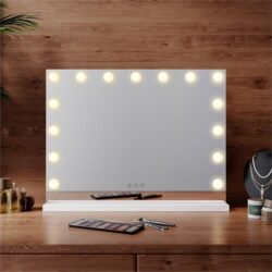 ELEGANT Dressing Table Set Makeup Mirror 15 LED Bulbs Smart Touch Control