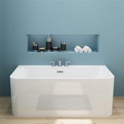 ELEGANT SHOWERS Bathroom Square Freestanding Bath tub Acrylic-1500/1700x750x580mm