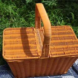 Handcrafted Rattan Picnic Basket for Outdoor Enthusiasts