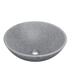 Moku Grey Granite Bathroom Basin - Round - 420mm