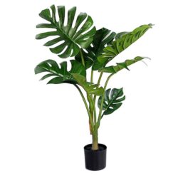 NNEAGS 120cm Artificial Green Indoor Turtle Back Fake Decoration Tree Flower Pot Plant