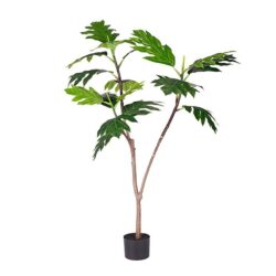 NNEAGS 120cm Artificial Natural Green Split-Leaf Philodendron Tree Fake Tropical Indoor Plant Home Office Decor
