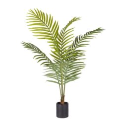 NNEAGS 120cm Green Artificial Indoor Rogue Areca Palm Tree Fake Tropical Plant Home Office Decor