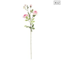 NNEAGS 12pcs Artificial Silk Flower Fake Rose Bouquet Table Decor Pink