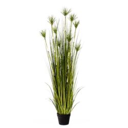 NNEAGS 150cm Green Artificial Indoor Potted Papyrus Plant Tree Fake Simulation Decorative