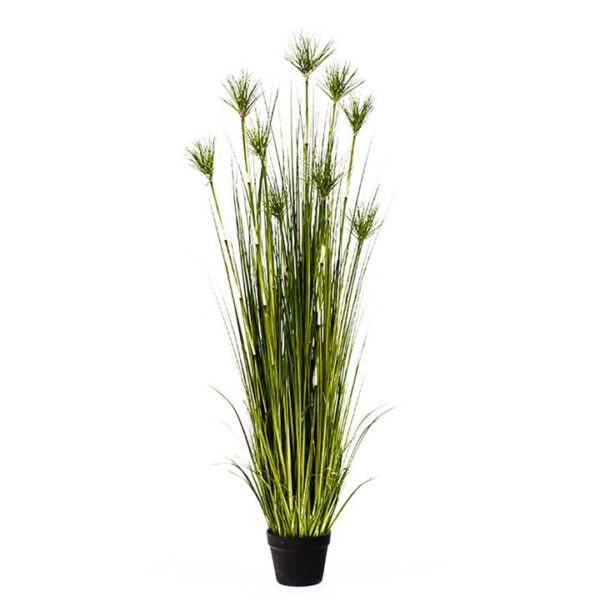 NNEAGS 150cm Green Artificial Indoor Potted Papyrus Plant Tree Fake Simulation Decorative