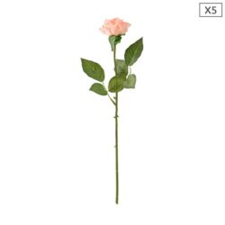 NNEAGS 5pcs Artificial Silk Flower Fake Rose Bouquet Table Decor Champion