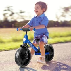 NNECW 4-in-1 Kids Training Bike with Training Wheels for 2-6 Years Old Kids-Blue