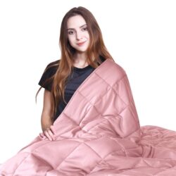 NNECW 9 kg Luxury Cooling Weighted Blanket for Quality Sleep-Pink