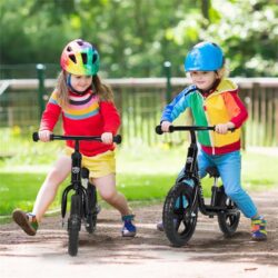 NNECW Balance Bike with Adjustable Handlebar and Seat for Toddler and Kids-Black