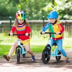 NNECW Balance Bike with Adjustable Handlebar and Seat for Toddler and Kids-Blue