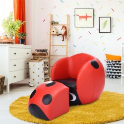 NNECW Ladybug Shaped Children Leisure ArmChair with waterproof PVC fabric for Children