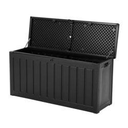 NNEDSZ 240L Outdoor Storage Box Lockable Bench Seat Garden Deck Toy Tool Sheds
