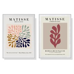 NNEDSZ 40cmx60cm Matisse 2 Sets White Frame Canvas Wall Art