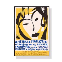 NNEDSZ 50cmx70cm Henri Matisse Black Frame Canvas Wall Art