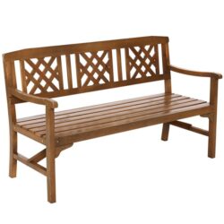 NNEDSZ Bench 3 Seat Patio Furniture Timber Outdoor Lounge Chair Natural