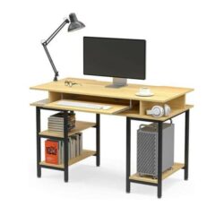 NNEDSZ Book Storage Computer Table Desk Student Study Home Office Workstation with Bookshelf