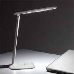 NNEDSZ EL808 Dimmable Touch Control Multifunction LED Desk Lamp 4W with Digital Clock