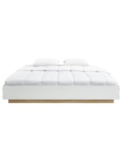 NNEDSZ Industrial Contemporary White Oak Bed Base Bedframe