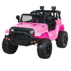 NNEDSZ Kids Ride On Car Electric 12V Car Toys Jeep Battery Remote Control Pink