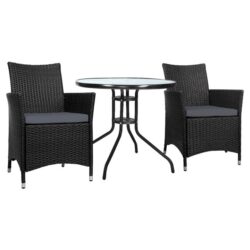 NNEDSZ Outdoor Furniture Dining Chair Table Bistro Set Wicker Patio Setting Tea Coffee Cafe Bar Set