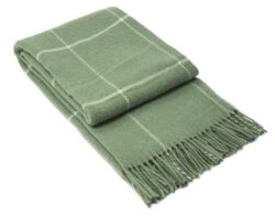NNEDSZ Throw - 100% NZ Wool - Sage Striped