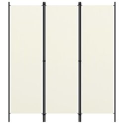 NNEVL 3-Panel Room Divider Cream White 150x180 cm