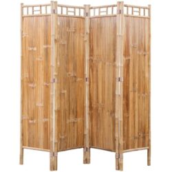 NNEVL 4-Panel Bamboo Room Divider
