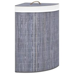 NNEVL Bamboo Corner Laundry Basket Grey 60 L