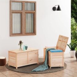 NNEVL Outdoor Cushion Box 100x50x56 cm Solid Wood Fir