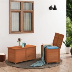 NNEVL Outdoor Cushion Box Brown 100x50x56 cm Solid Wood Fir