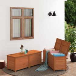 NNEVL Outdoor Cushion Box Brown 150x50x56 cm Solid Wood Fir