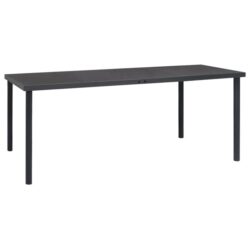 NNEVL Outdoor Dining Table Anthracite 190x90x74 cm Steel