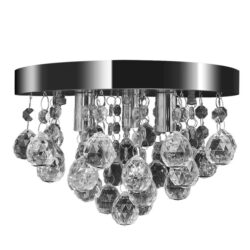 NNEVL Pendant Ceiling Lamp Crystal Design Chandelier Chrome