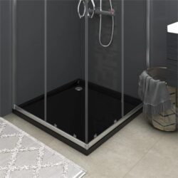 NNEVL Square ABS Shower Base Tray Black 90x90 cm