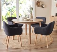 Niva 4 Seater Dining Set With Nicki Chairs Blue