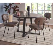 Ashton 4 Seater Dining Set With Elliot Chairs Brown