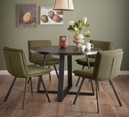 Ashton 4 Seater Dining Set With Flyn Chairs Brown