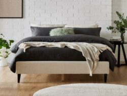 Cannes King Upholstered Bed Base | Beige | Shop Online or Instore | B2C Furniture