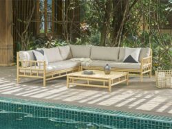 Costa Rica 4PCE Acacia Outdoor Lounge Set | Beige | Shop Online or Instore | B2C Furniture