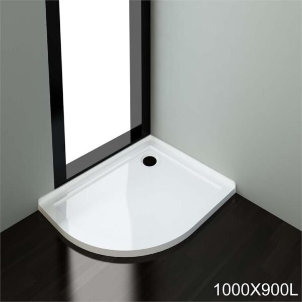 ELEGANT SHOWERS Light Weight Urethane-marble Curved Shower Base-900x1000mm