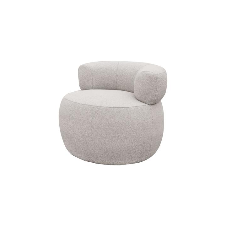 Gina Bourcle Fabric Swivel Occasional Accent Relaxing Lounge Chair - Fog