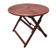 Isle Round Outdoor Dining Table Brown